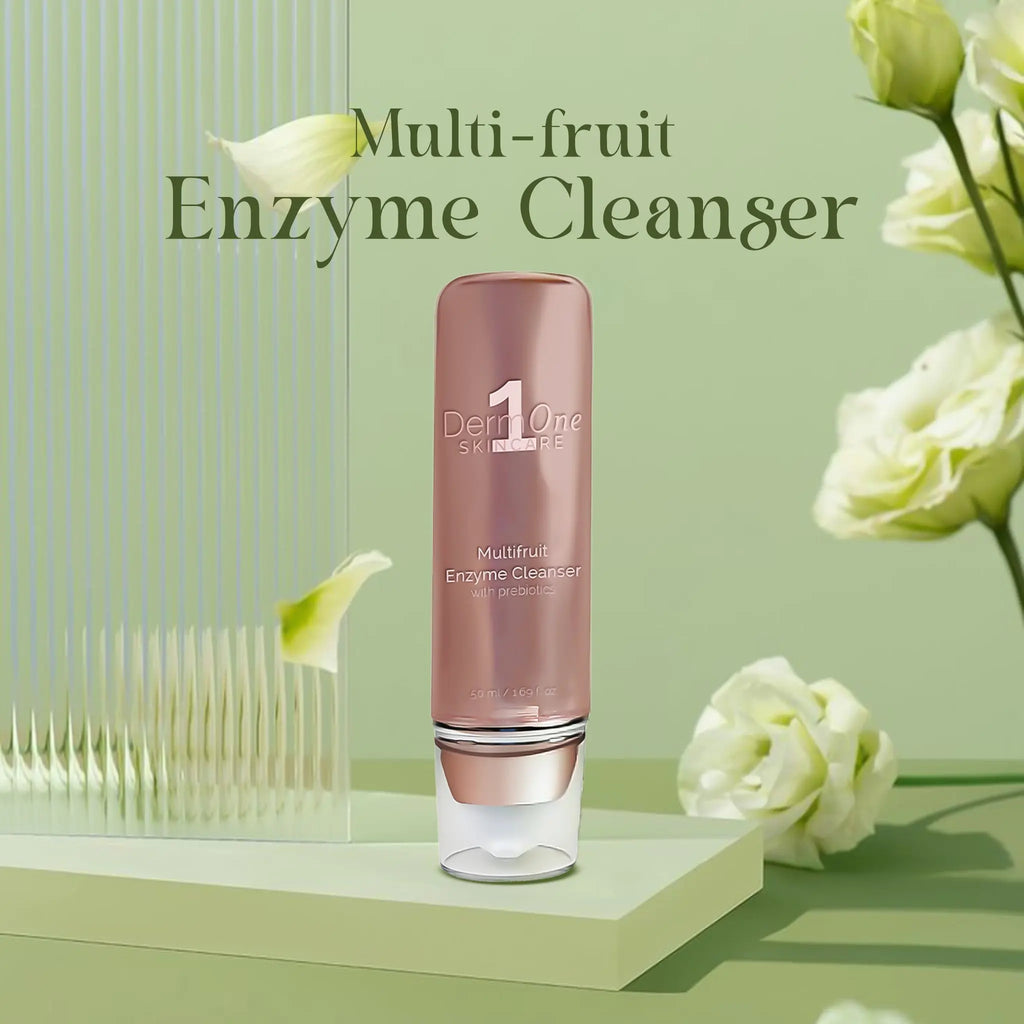 Derm #1 Multi-Fruit Enzyme Facial Cleanser with Prebiotics 1.69 fl oz Best Clean Beauty