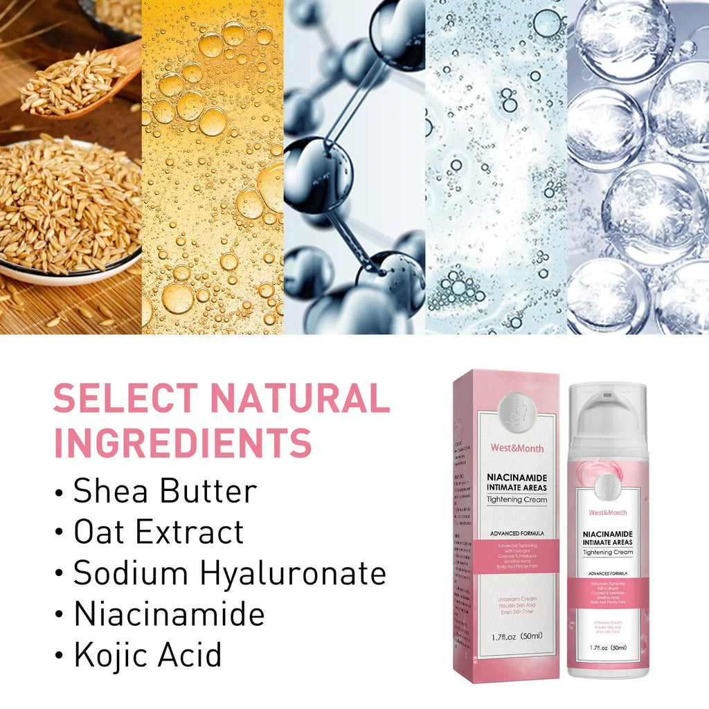 Niacinamide Intimate Areas Tightening Cream, Fade Dark Skin Even Skin Tone Beauty Skin Whiten Cream V.I.P Digital Presence