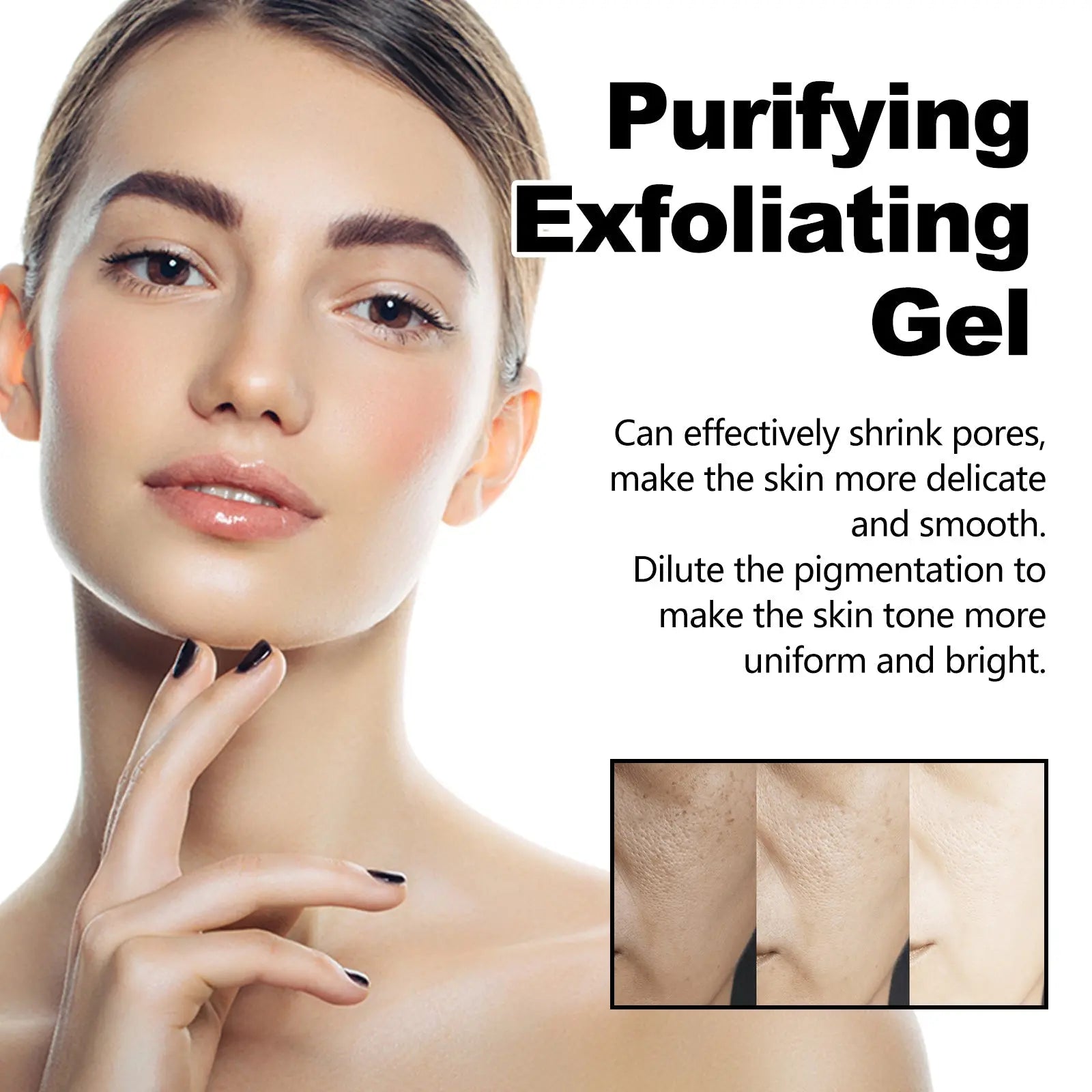 Purifying Exfoliating Gel, Chun White Tender Skin Clean Bright Skin Cutin Tighten Pores V.I.P Digital Presence