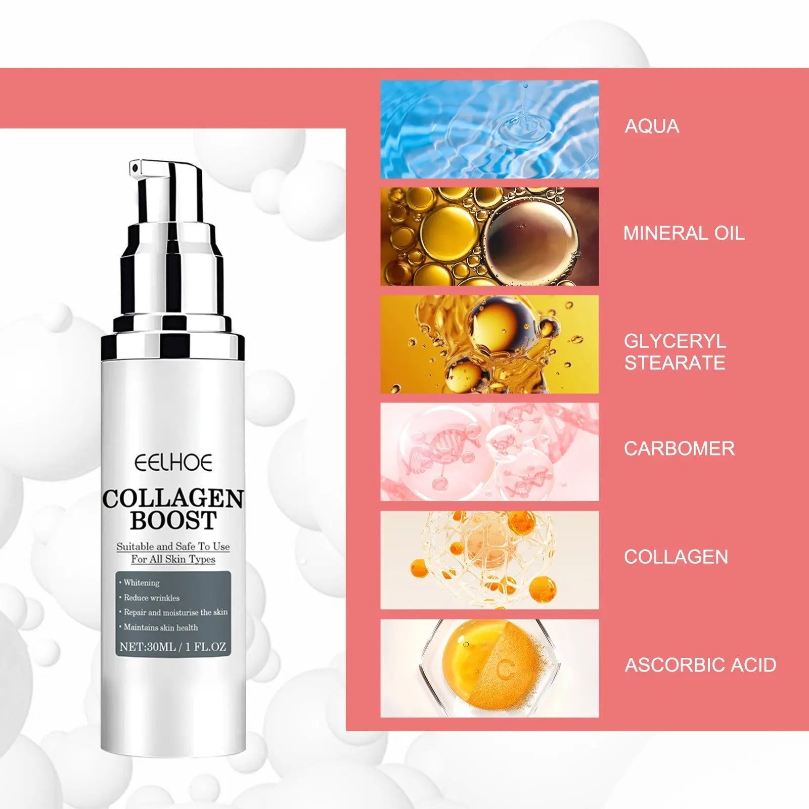 EELHOE Collagen Cream Collagen Moisturizes And Hydrates Fine Lines, Moisturizes And Tightens Skin American Smart