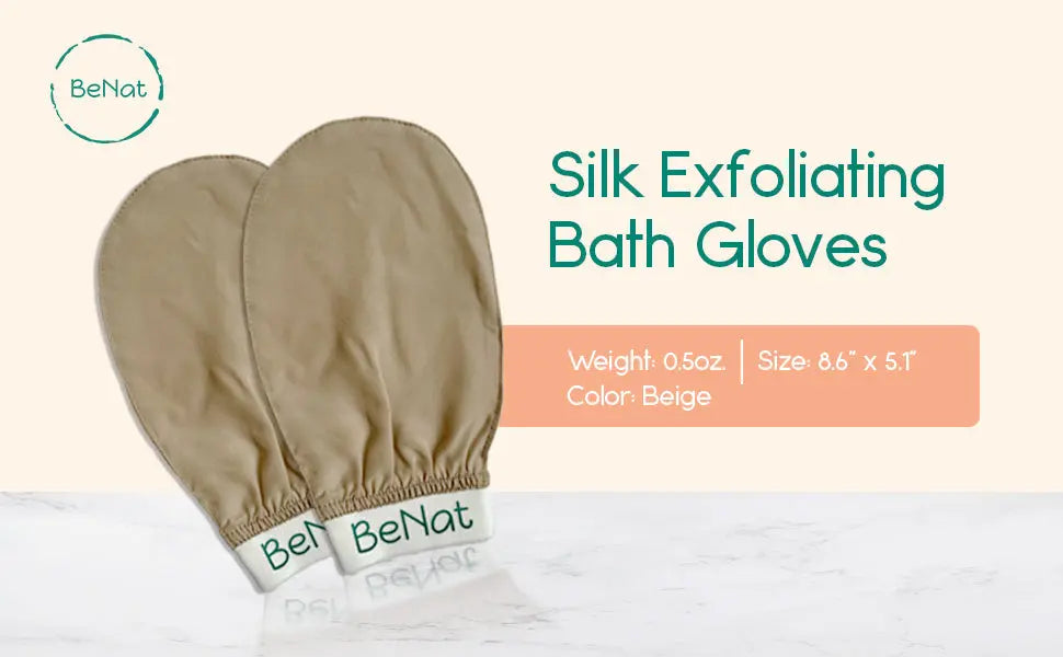 Silk Exfoliating Bath Gloves BeNat