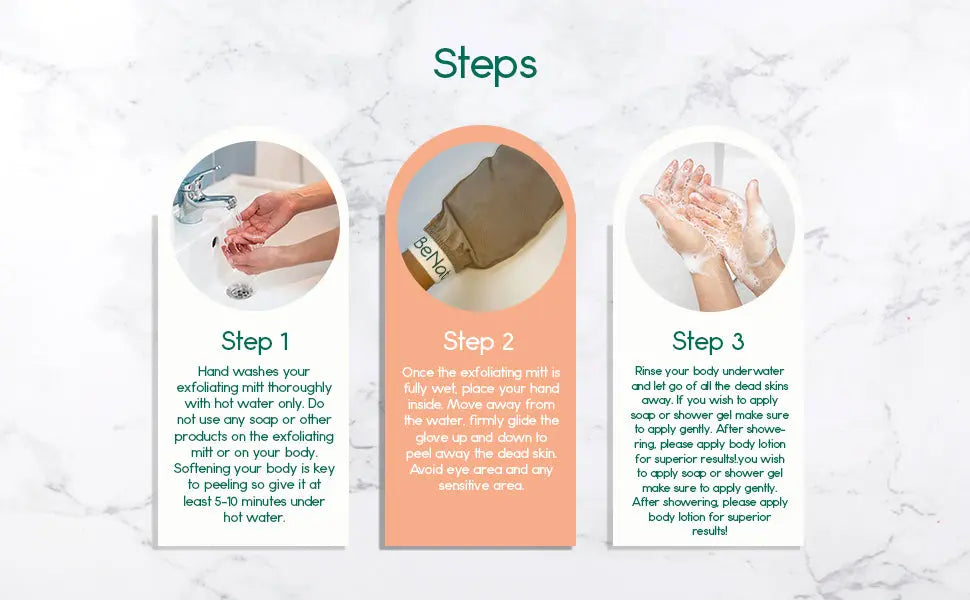 Silk Exfoliating Bath Gloves BeNat