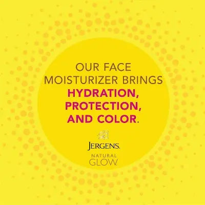 Jergens Glow Face Moisturizer Self Tanner Daily Sunscreen SPF 20 2 fl oz - Imperfect Box This is Beauty US