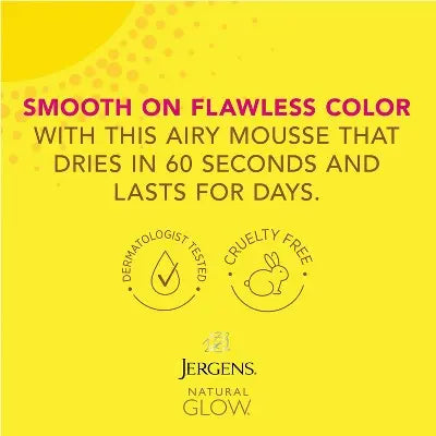 Jergens Natural Glow Instant Moisturizing Self Tanner Tanning Foam Deep Bronze 6 fl oz - New This is Beauty US