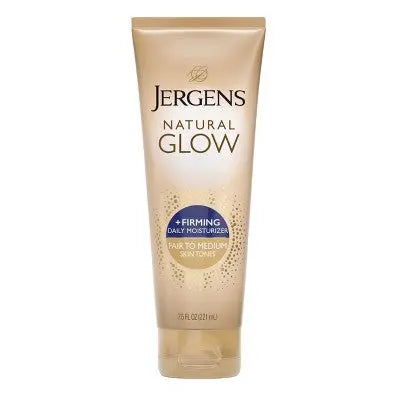 Jergens Natural Glow Skin Firming Moisturizer + Sunless Self Tanning Lotion Fair to Medium 7.5 fl oz - New This is Beauty US