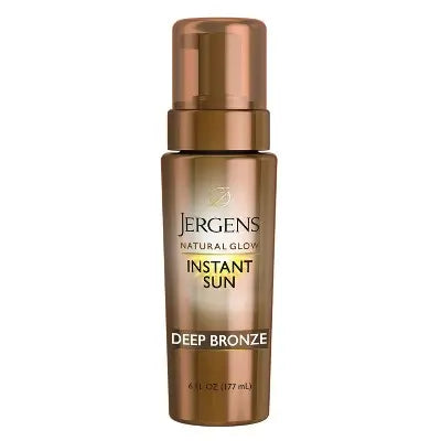 Jergens Natural Glow Instant Moisturizing Self Tanner Tanning Foam Deep Bronze 6 fl oz - New This is Beauty US