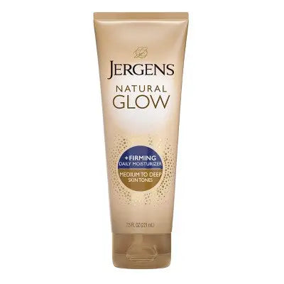 Jergens Natural Glow Skin Firming Moisturizer/Sunless Self Tanning Medium To Tan 7.5 fl oz - Imperfect Container This is Beauty US