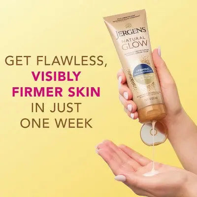 Jergens Natural Glow Skin Firming Moisturizer + Sunless Self Tanning Lotion Fair to Medium 7.5 fl oz - New This is Beauty US