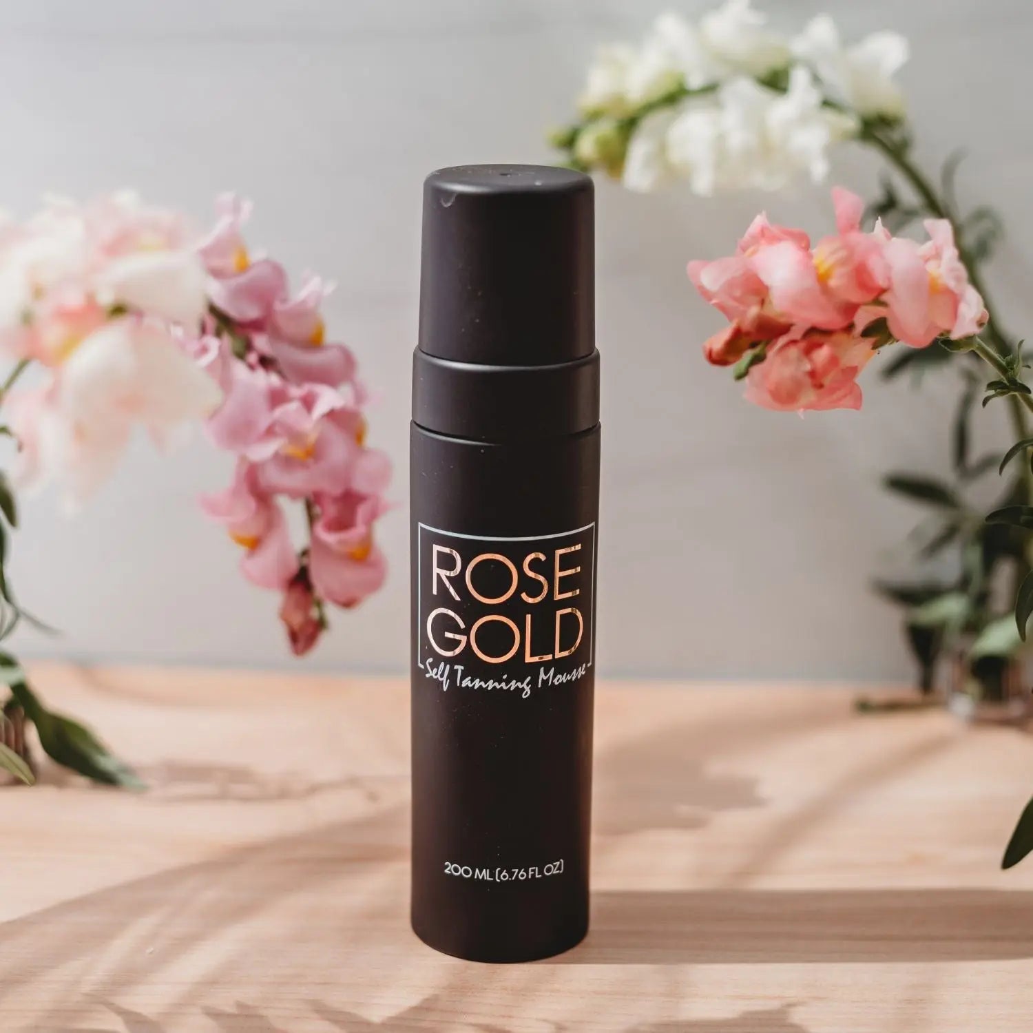 Rapid Rinse Self Tanning Mousse — Dark Neutral Bronze Whipped Foam Rose Gold Sunless