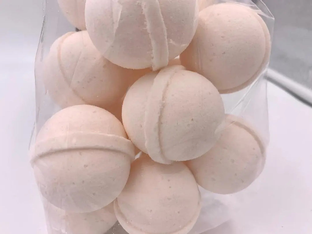 14 bath bombs (select from over 100 fragrances) our Little Bag of Balls (Fragrances A thru D) Spa Pure