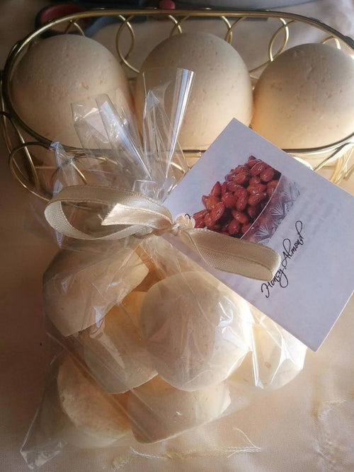 14 bath bombs in Honey Almond fragrance gift bag bath fizzies, ultra moisturizing for a luxurious bath Spa Pure