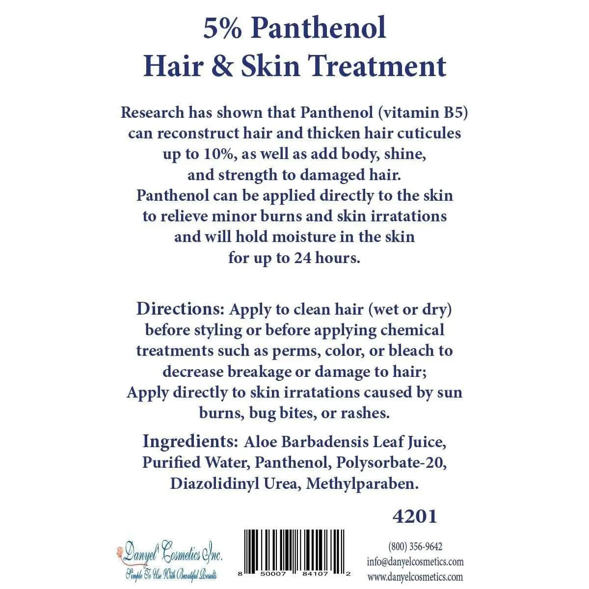 5 % Panthenol Hair & Skin Treatment - 8oz Marli Skin Care