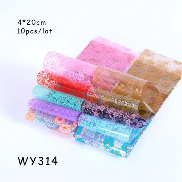 Holographic Nail Foil Transfer Set Sticker Decal Nail Art Foils Designer Marble Nail Decoration Sliders Wraps Manicure  Women Kids Girls Manicure Decoration Nail Art Supplies 3D Self-Adhesive Nail Decals Designer Nail Stickers for Acrylic Nails Stevvex