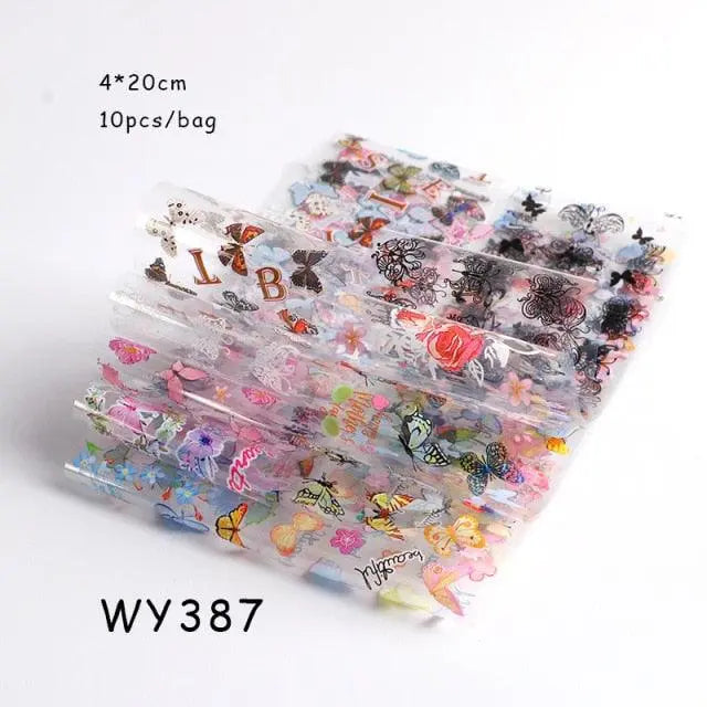 Holographic Nail Foil Transfer Set Sticker Decal Nail Art Foils Designer Marble Nail Decoration Sliders Wraps Manicure  Women Kids Girls Manicure Decoration Nail Art Supplies 3D Self-Adhesive Nail Decals Designer Nail Stickers for Acrylic Nails Stevvex