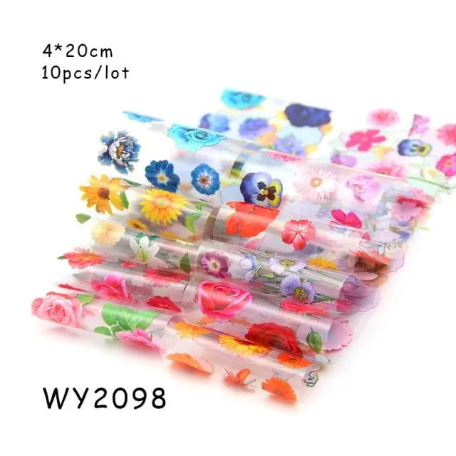 Holographic Nail Foil Transfer Set Sticker Decal Nail Art Foils Designer Marble Nail Decoration Sliders Wraps Manicure  Women Kids Girls Manicure Decoration Nail Art Supplies 3D Self-Adhesive Nail Decals Designer Nail Stickers for Acrylic Nails Stevvex